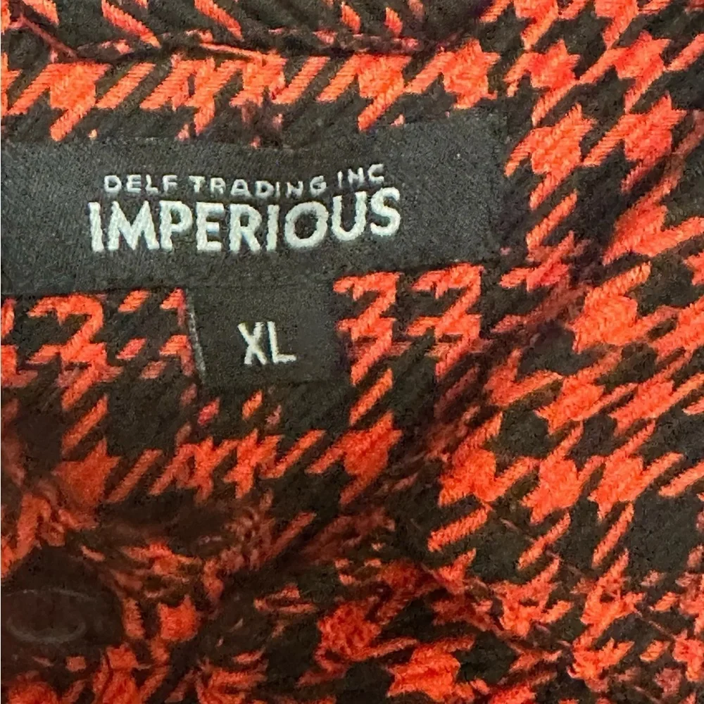 Imperious Delftrading INC. Red Men Angel Wing Button Up Down Shirt  size XL